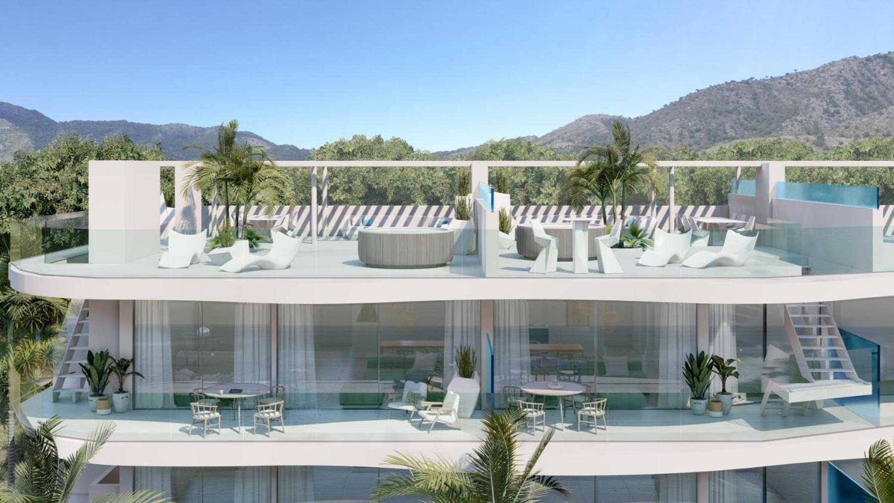Апартаменты Panoramic Seaview Penthouse The Wave Фуэнхирола Экстерьер фото